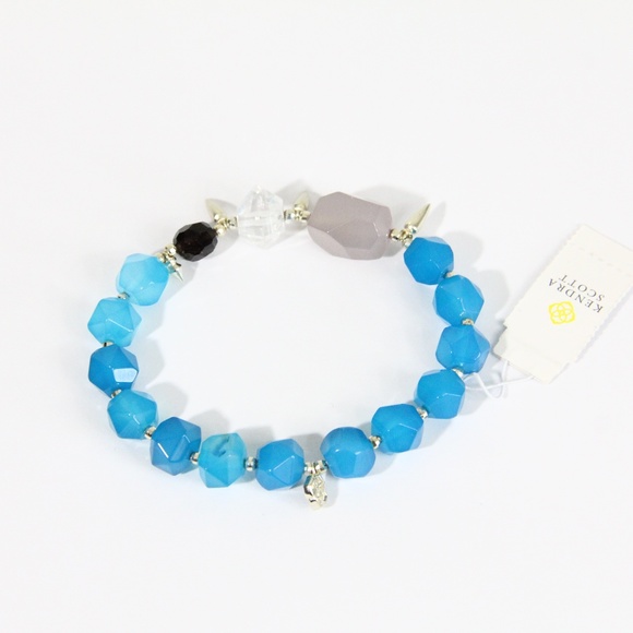 Kendra Scott Sadie Bracelet NEW Fashion Jewelry Beaded stretch blue - Picture 6 of 7